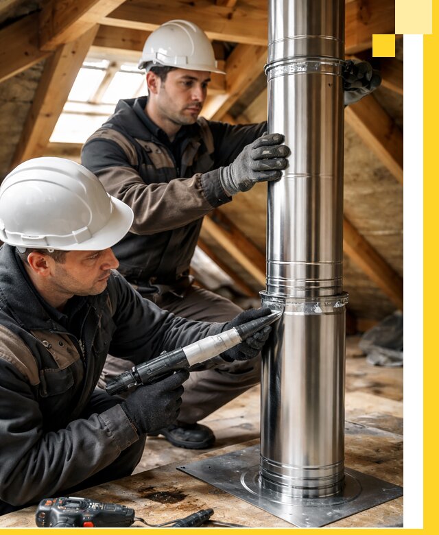 Монтаж дымоходов для каминов в Юрге с гарантией качества