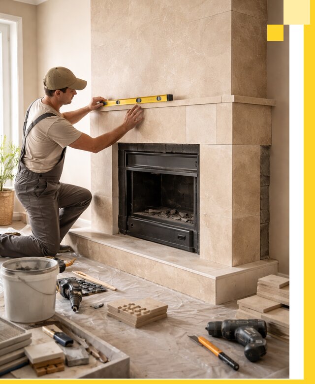 Установка и монтаж каминов в частном доме под ключ в Юрге