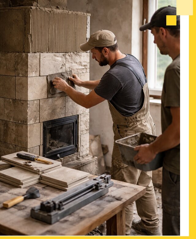 Профессиональная облицовка печей в Юрге: керамика и камень