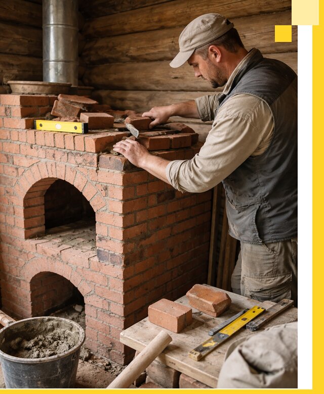 Изготовление и установка русских печей в Юрге под ключ