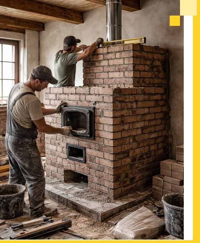 Печи для загородного дома под ключ в Юрге — монтаж и сервис