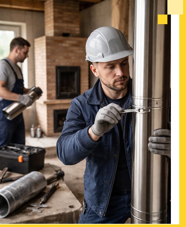 Профессиональный монтаж дымоходов для печей в Юрге