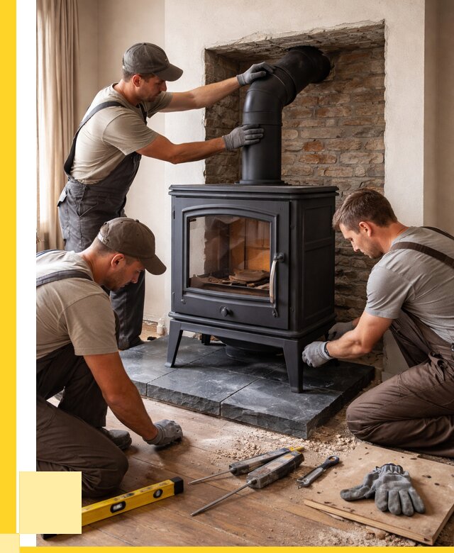 Монтаж печи камина в частном доме в Юрге от 26740 р. | ЭриданЮрг