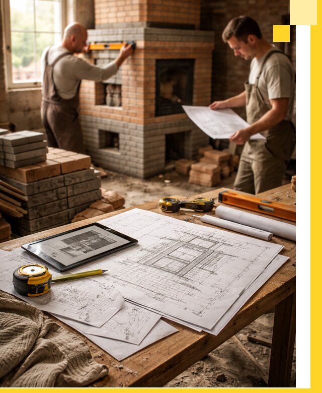 Проекты печей и каминов с индивидуальным дизайном в Юрге