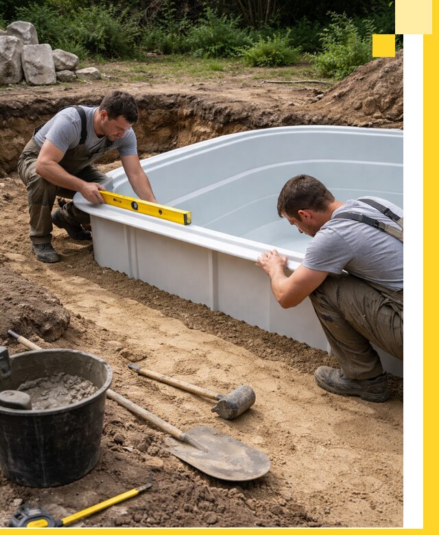 Производство и установка пластиковых бассейнов в Юрге под ключ