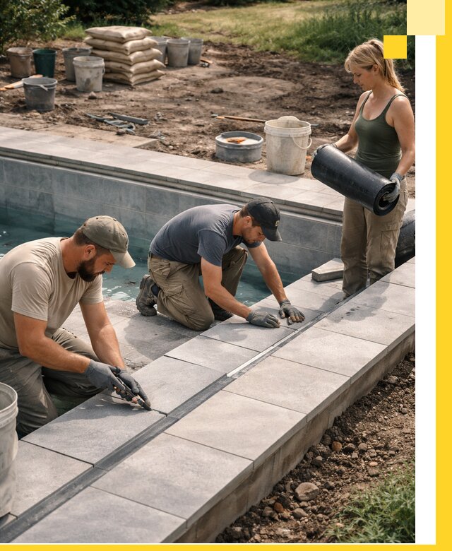 Строительство и монтаж уличных бассейнов под ключ в Юрге