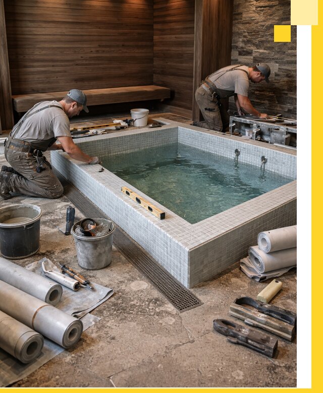 Установка и строительство бассейнов для сауны в Юрге