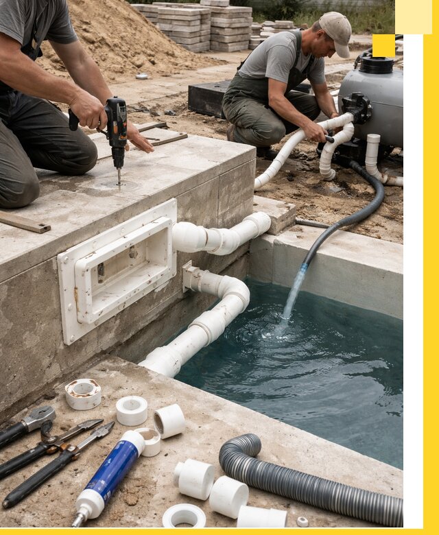 Строительство скиммерных бассейнов под ключ в Юрге