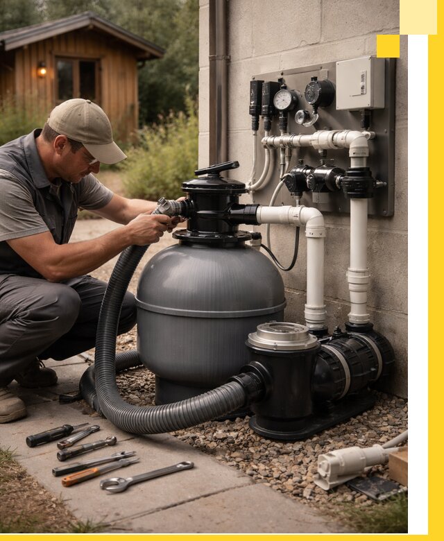 Продажа и монтаж фильтров и насосов для бассейнов в Юрге