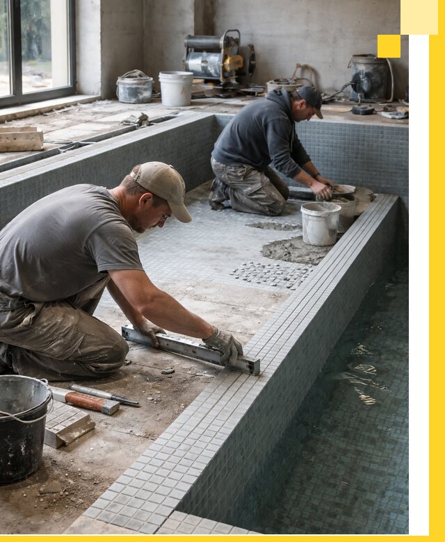 Строительство бассейна в частном доме в Юрге под ключ