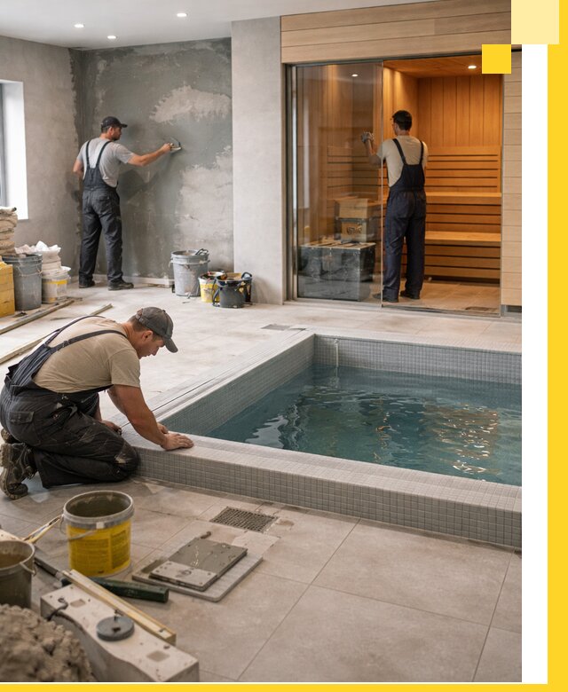 Проектирование и строительство сауны с бассейном в Юрге