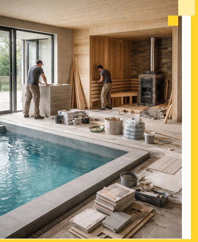 Проектирование и строительство бань с бассейном в Юрге