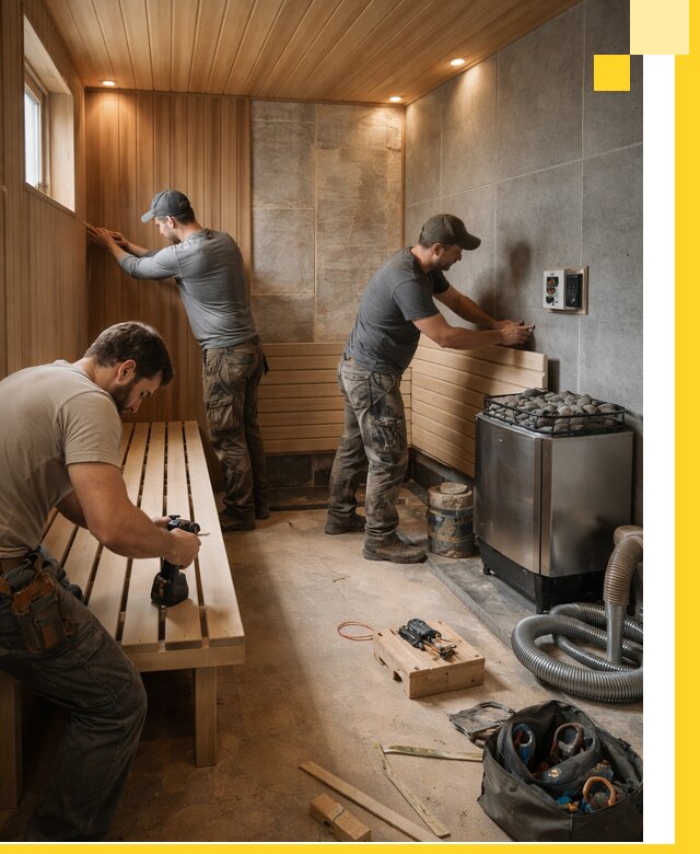 Сауны под ключ в Юрге, проектирование, строительство, отделка
