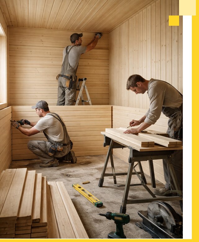 Обшивка саун в Юрге из натуральной древесины под ключ