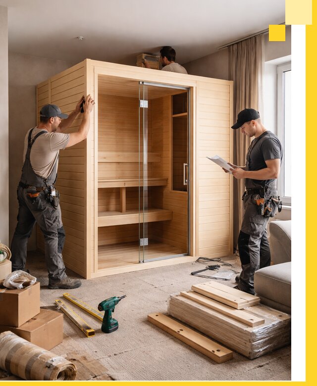 Установка и благоустройство саун в квартире в Юрге