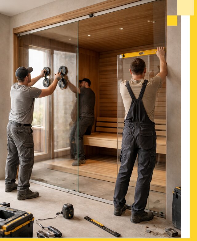 Производство и монтаж стеклянных саун под ключ в Юрге