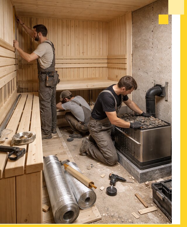 Индивидуальные сауны на заказ в Юрге под ключ, проект и монтаж