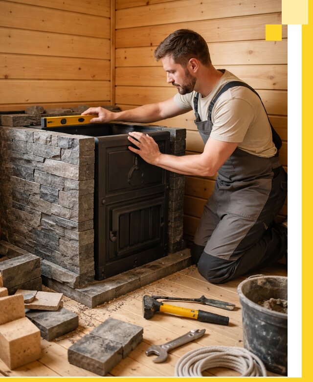 Производство и установка печей для саун под ключ в Юрге