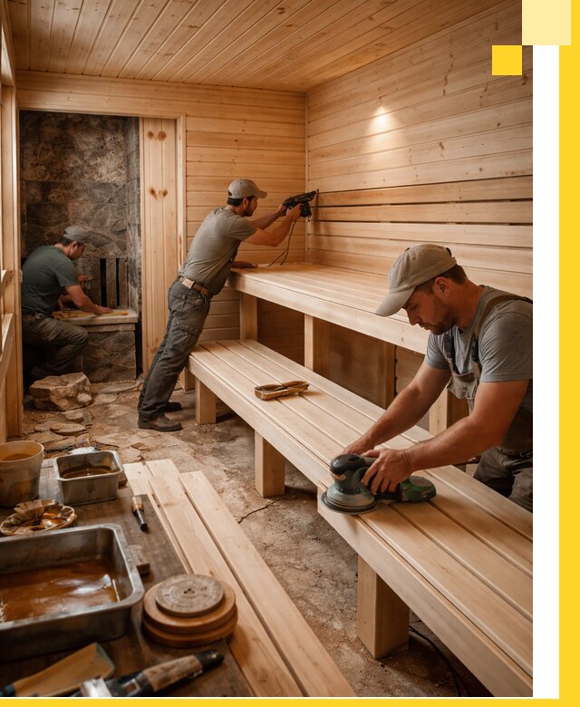 Профессиональная отделка бань в Юрге под ключ, с гарантией