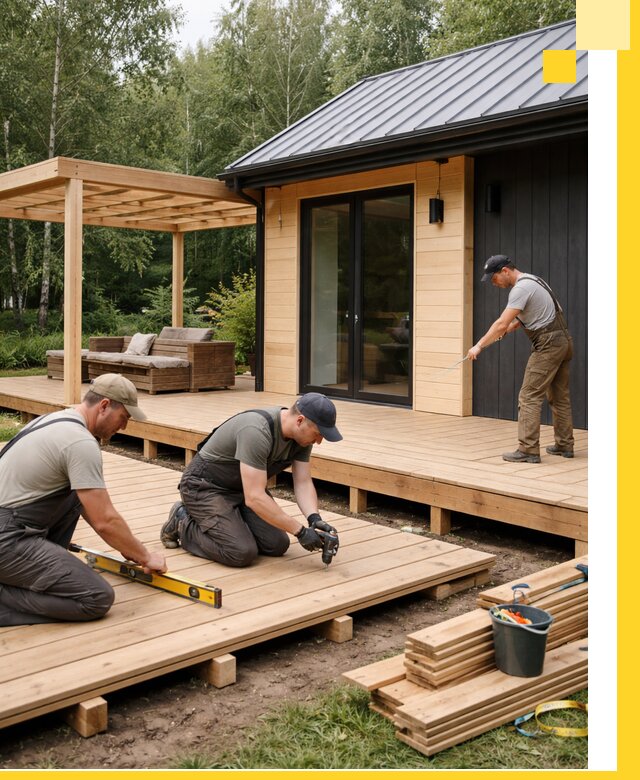 Строительство бань с террасой и бассейном под ключ в Юрге