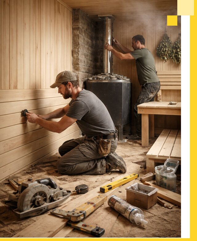 Полное строительство и оснащение парных под ключ в Юрге