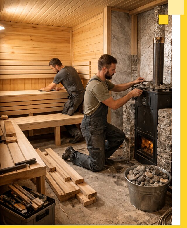 Дизайн и строительство интерьеров бань под ключ в Юрге