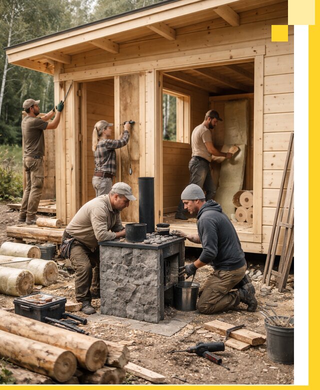 Купить баню под ключ в Юрге строительство монтаж отделка