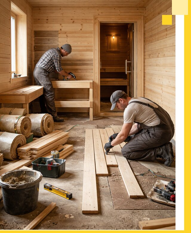 Индивидуальный проект бани с комнатой отдыха под ключ в Юрге