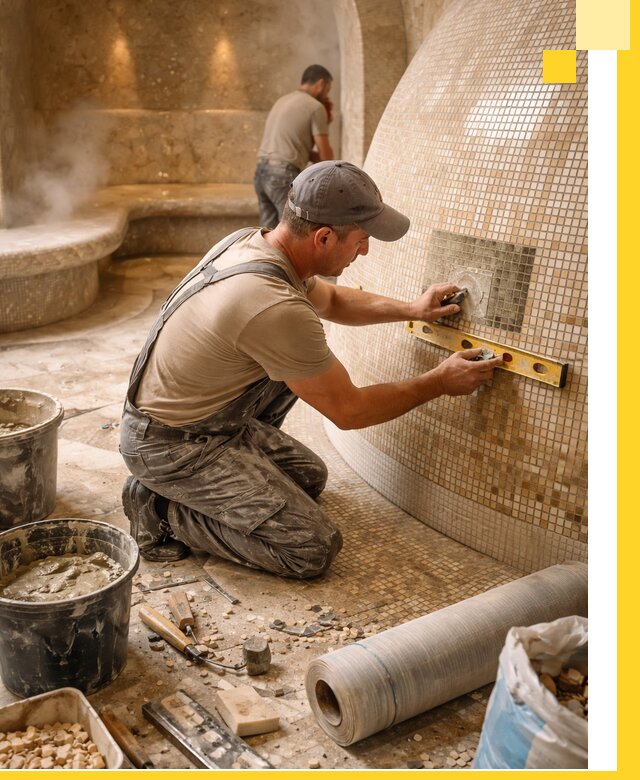 Хамам под ключ в Юрге: проектирование, строительство, отделка