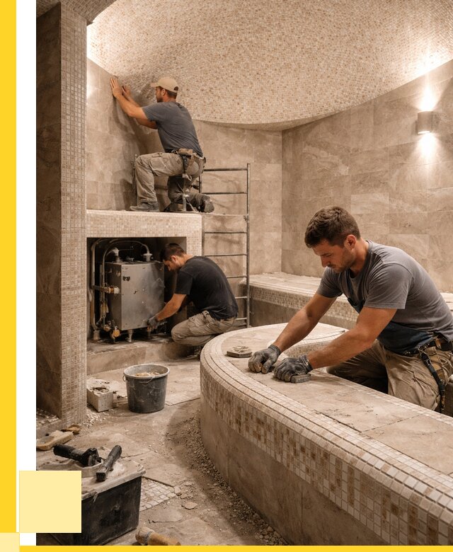 Монтаж хамамов под ключ в Юрге от 267400 р. ЭриданЮрг