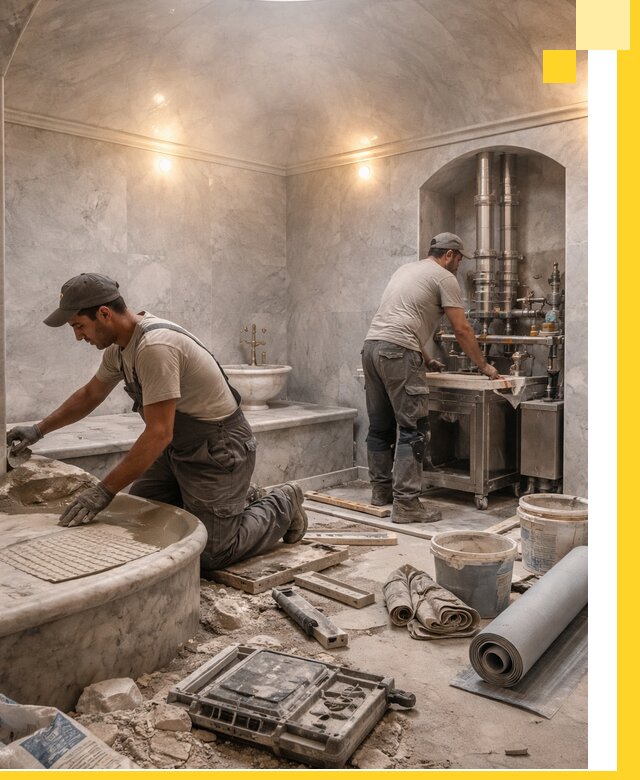 Строительство турецких бань хаммам под ключ в Юрге