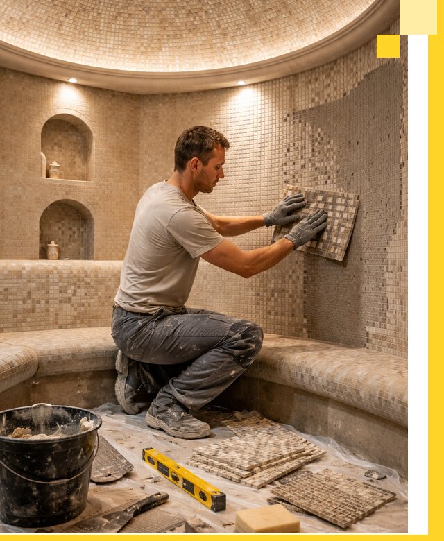 Устройство и монтаж домашнего хамама под ключ в Юрге